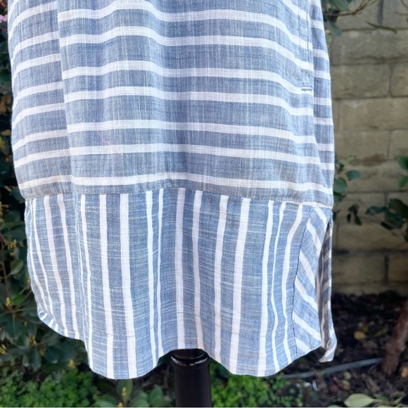 ATHLETA ~ Blue & White Striped “Barbados” Shift Dress ~Cute Stripe Blocking ~XXS - Picture 7 of 7